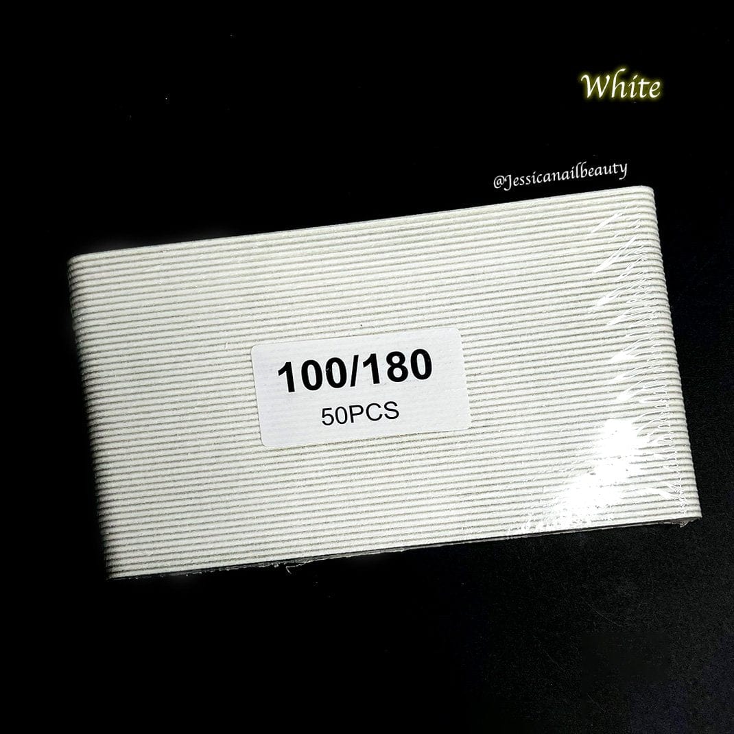 JNBS Nail File Regular (Oval) WHITE (100/180) - Image 3