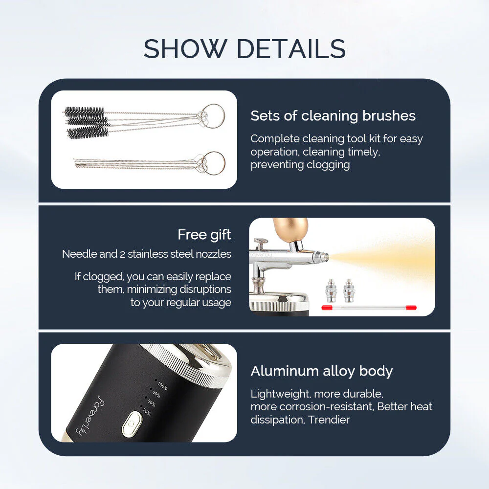 ForeverLily Airbrush Machine 3 Levels Portable Kit - Image 6