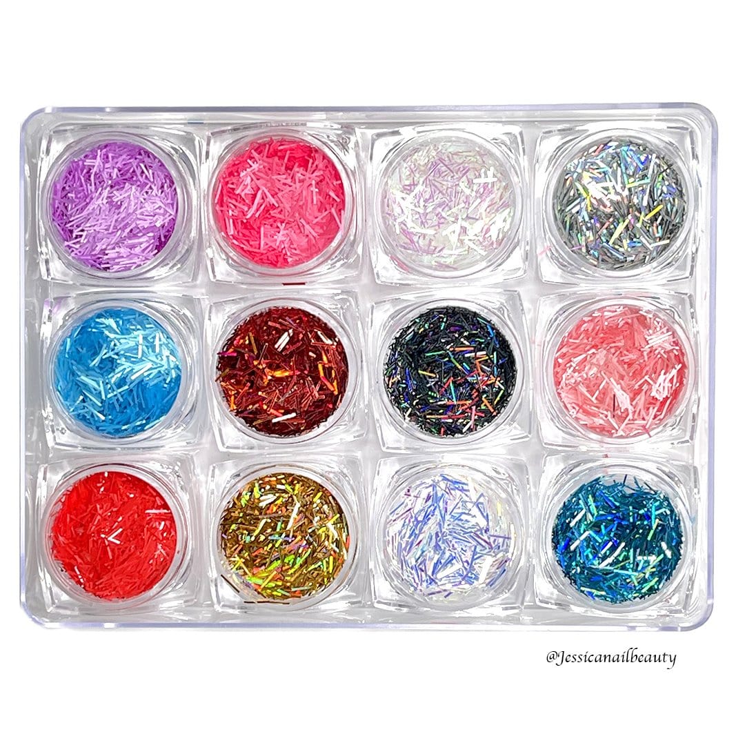 JNBS Glitter Confetti  (Set of 12 jars)
