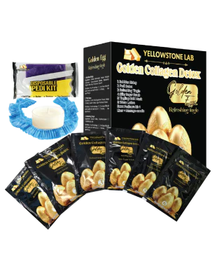 GOLDEN COLLAGEN DETOX Pedicure Kit 9 in 1 | Luxury Spa Foot Treatment - Image 11