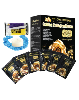 GOLDEN COLLAGEN DETOX Pedicure Kit 9 in 1 | Luxury Spa Foot Treatment - Image 16