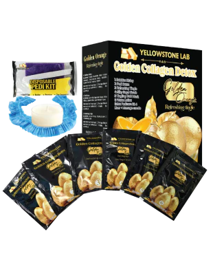 GOLDEN COLLAGEN DETOX Pedicure Kit 9 in 1 | Luxury Spa Foot Treatment - Image 7