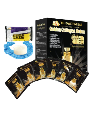 GOLDEN COLLAGEN DETOX Pedicure Kit 9 in 1 | Luxury Spa Foot Treatment - Image 9