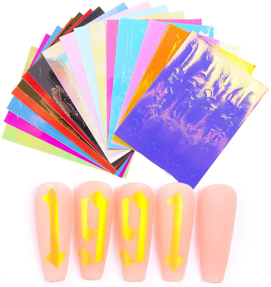 JNBS Holographic Reflection Nail Stickers Set - Image 6