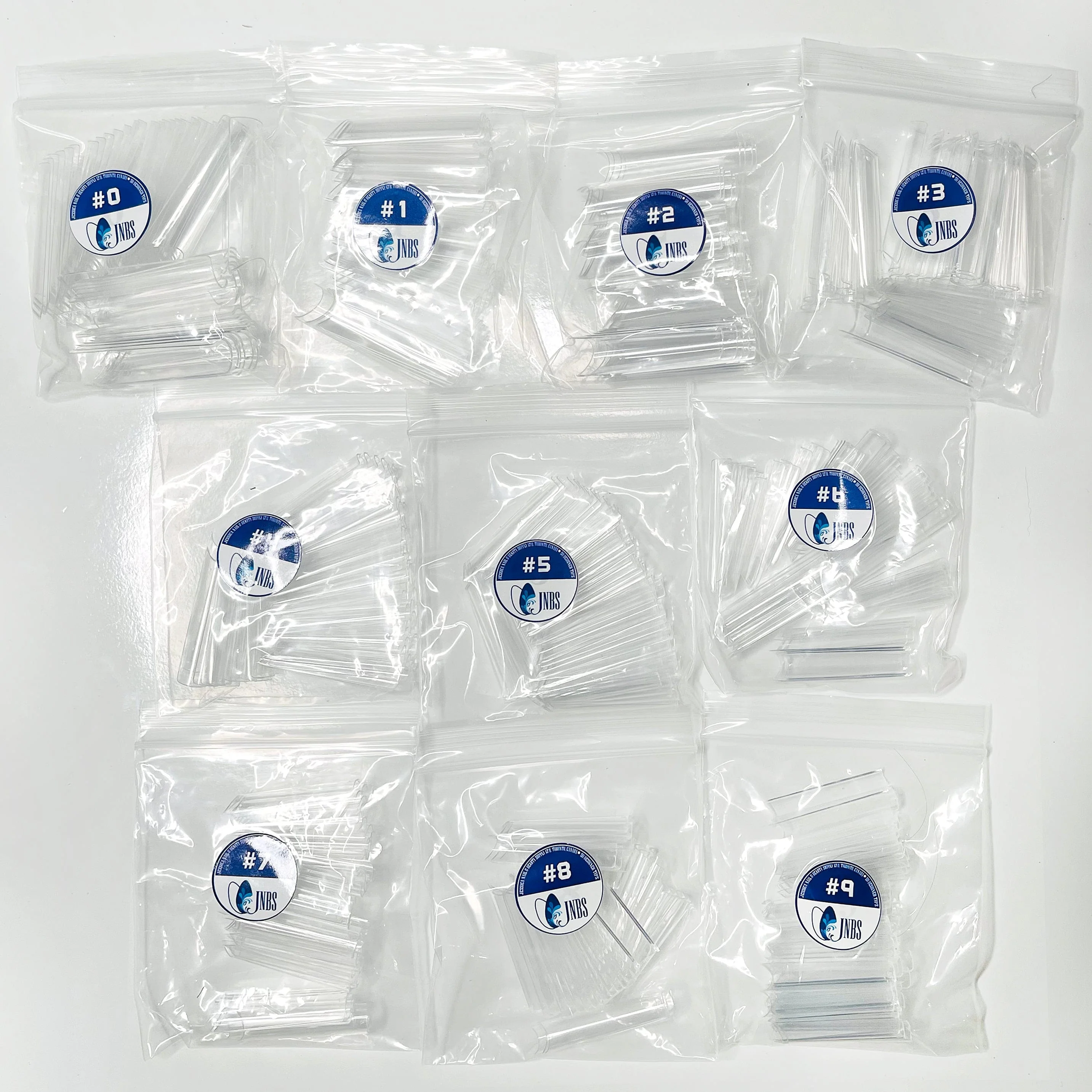 JNBS Designer Tips  Square XL C Curve Tip Refills (Bag of 50pcs) Clear - Image 2