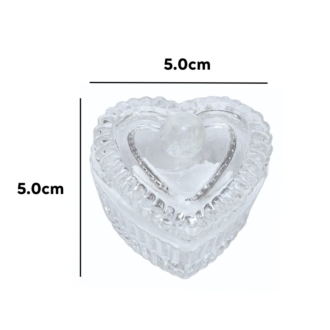JNBS Empty Small Glass Crystal Heart Cup - Image 2