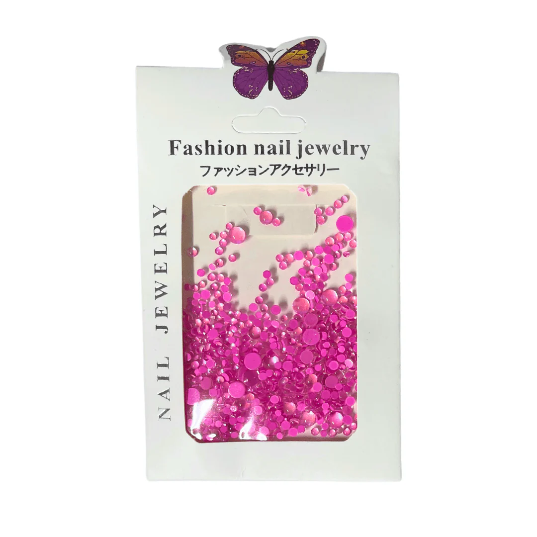 JNBS Fashion Nail Jewelry Rhinestone Round (10 Colors) - Image 3