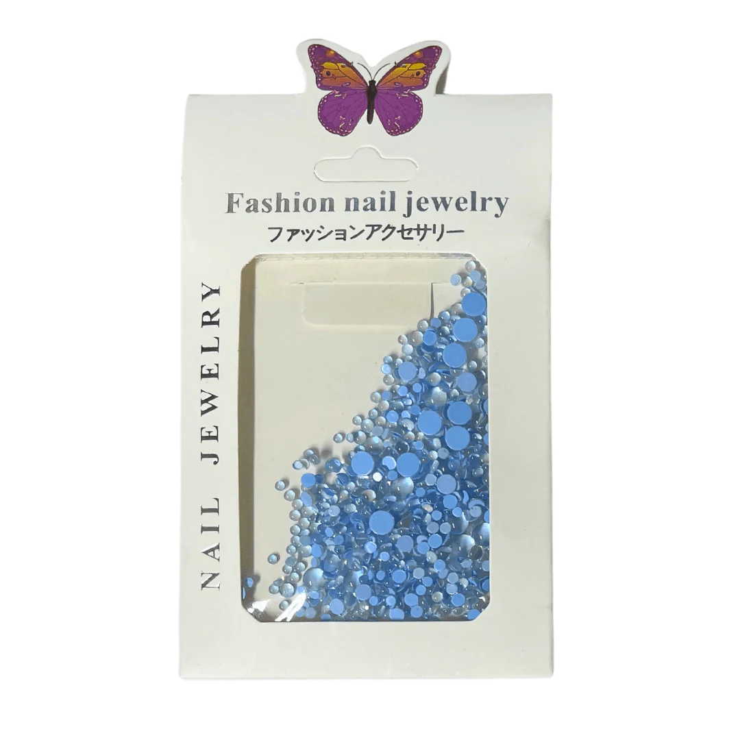 JNBS Fashion Nail Jewelry Rhinestone Round (10 Colors) - Image 5