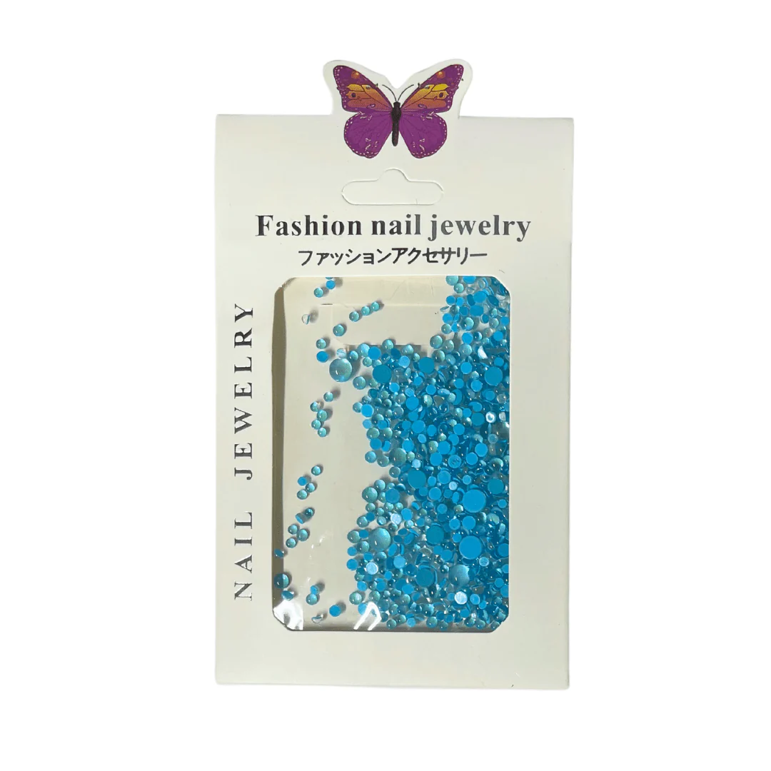 JNBS Fashion Nail Jewelry Rhinestone Round (10 Colors) - Image 6