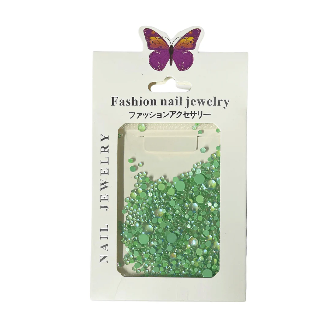 JNBS Fashion Nail Jewelry Rhinestone Round (10 Colors) - Image 8