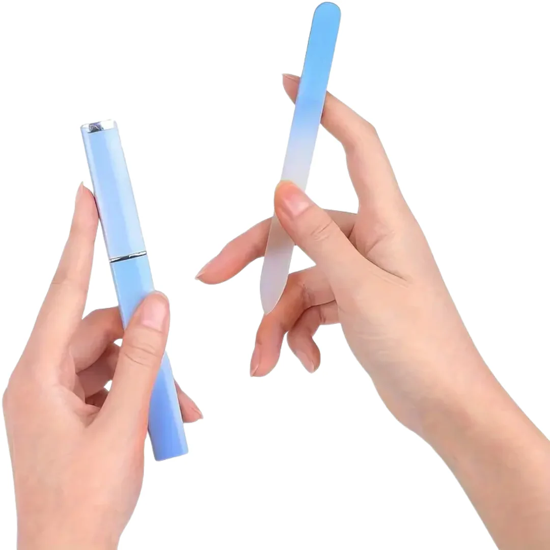JNBS Glass Nail File with Carrying Case Blue - Image 2