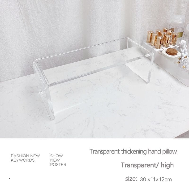 JNBS Nail Arm Rest Transparent Acrylic Pillow Hand - Image 2