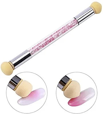 JNBS Nail Art Tool Dual Head Crystal Brush Stamper And Sponge (Assorted Colors) - Image 3