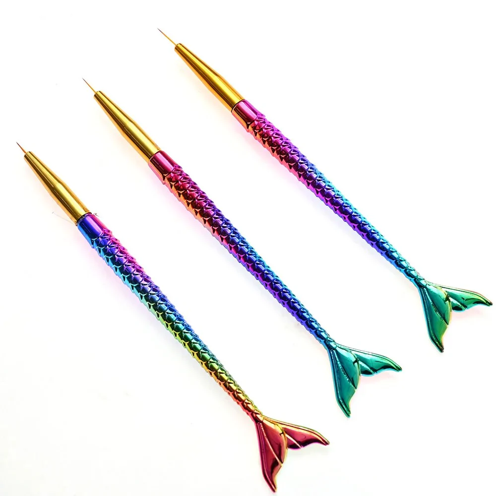 JNBS Nail Art Brush Liner Rainbow Set 3 pcs - Image 2