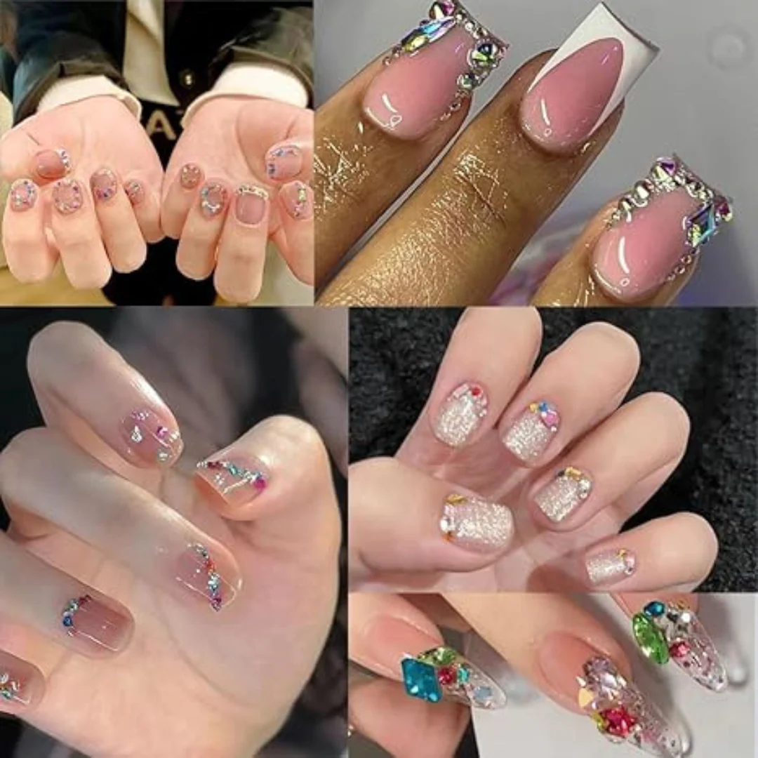 JNBS Nail Charm Acrylic Decoration Mix 1000pcs/bag - Image 2
