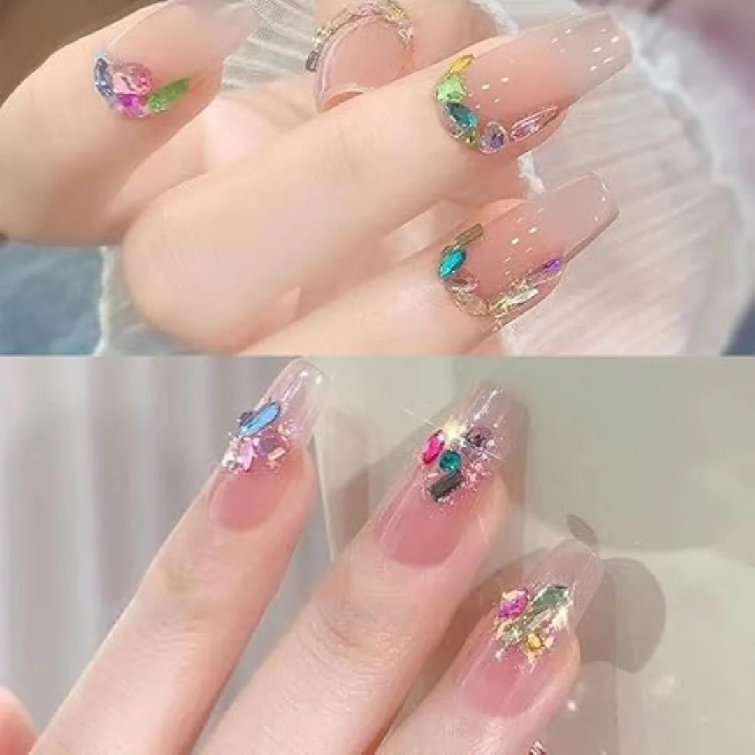 JNBS Nail Charm Acrylic Decoration Mix 1000pcs/bag - Image 5