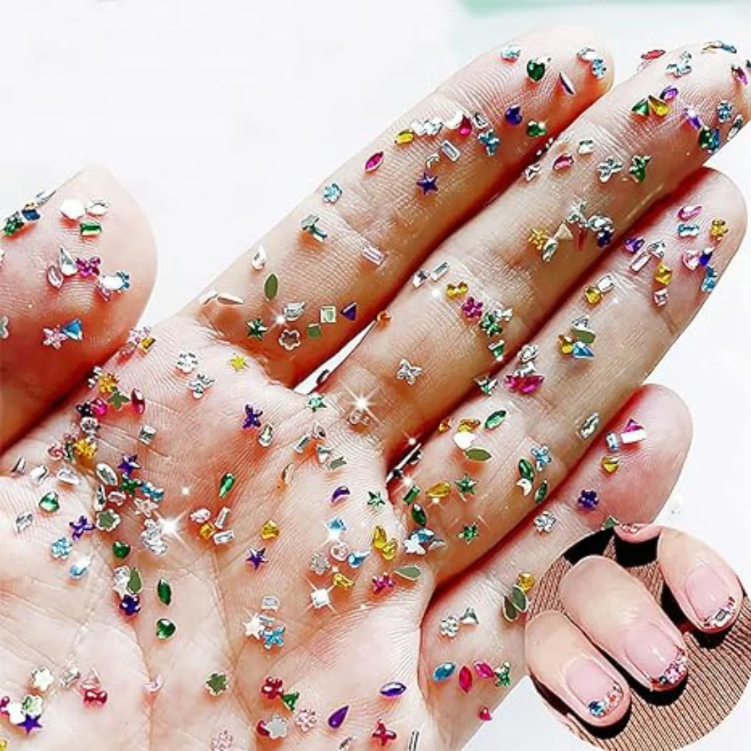 JNBS Nail Charm Acrylic Decoration Mix 1000pcs/bag - Image 6