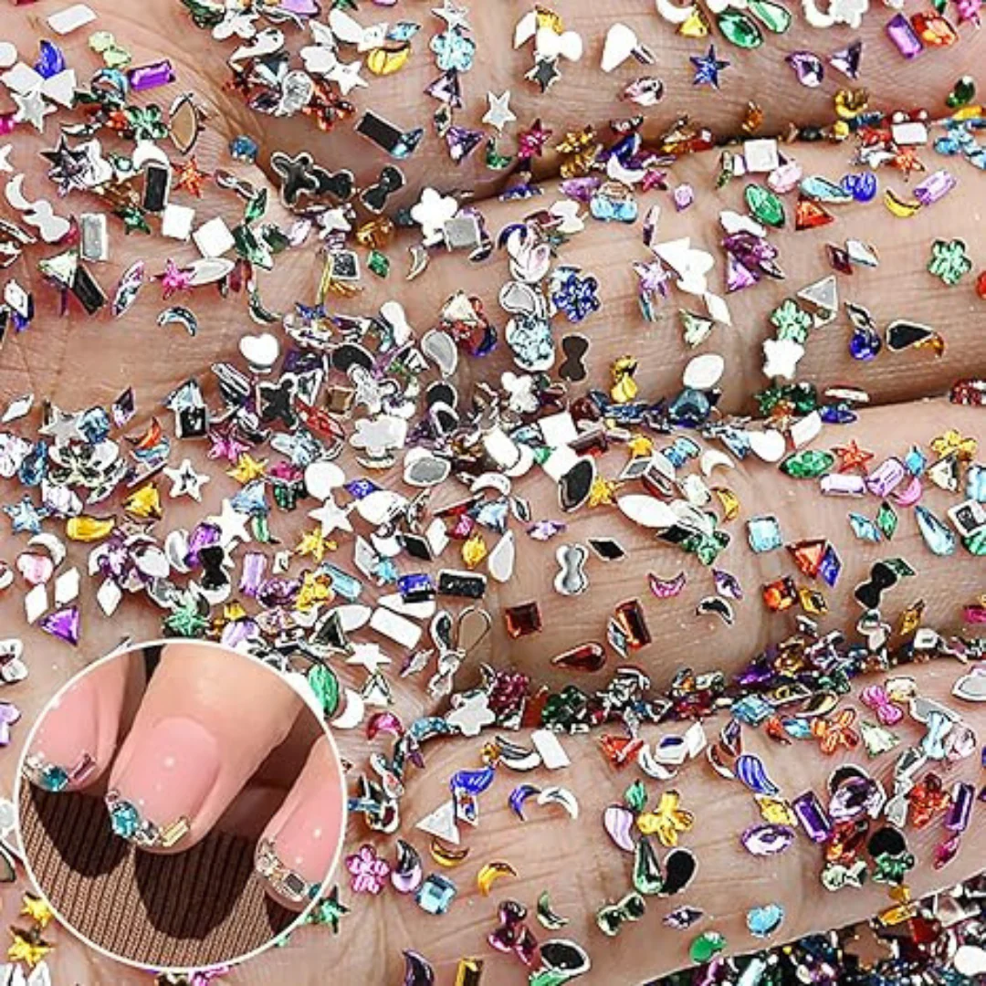 JNBS Nail Charm Acrylic Decoration Mix 1000pcs/bag - Image 7