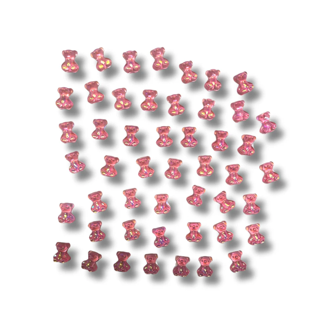 JNBS Nail Charm 3D Kawaii Aurora Gummy Bear (10pcs) - Image 3