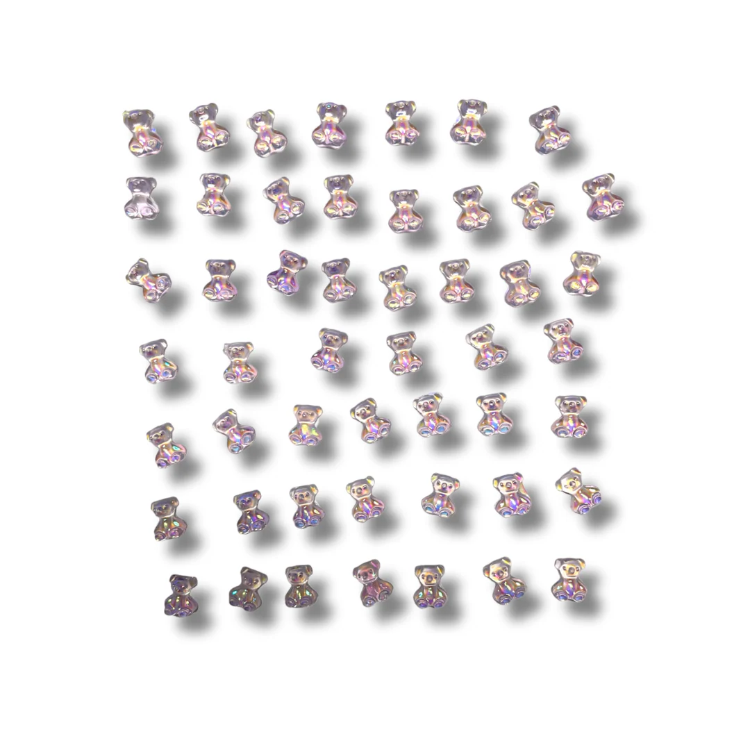 JNBS Nail Charm 3D Kawaii Aurora Gummy Bear (10pcs) - Image 7