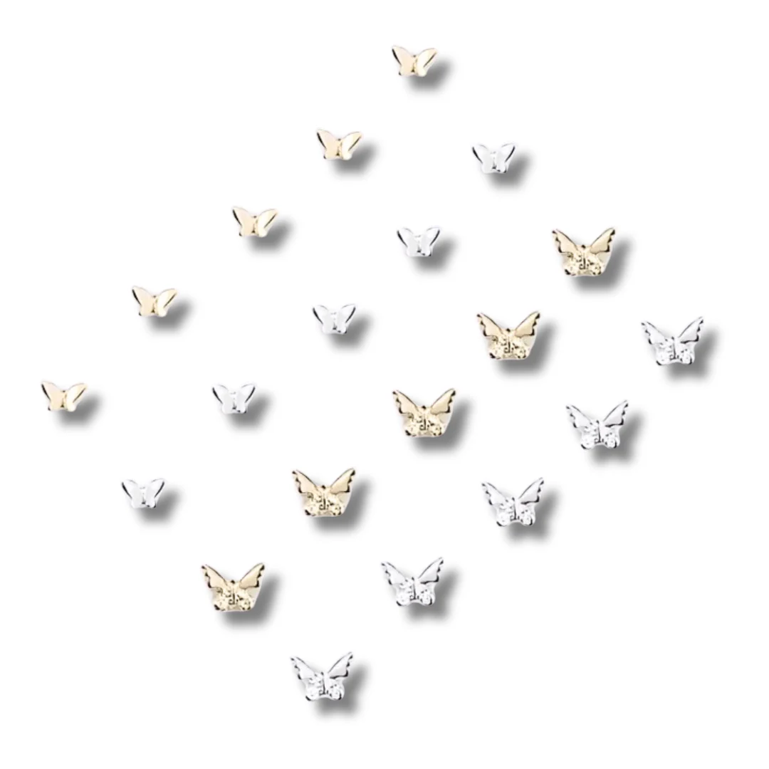 JNBS Nail Charm Alloy Butterfly (20pcs) - Image 2