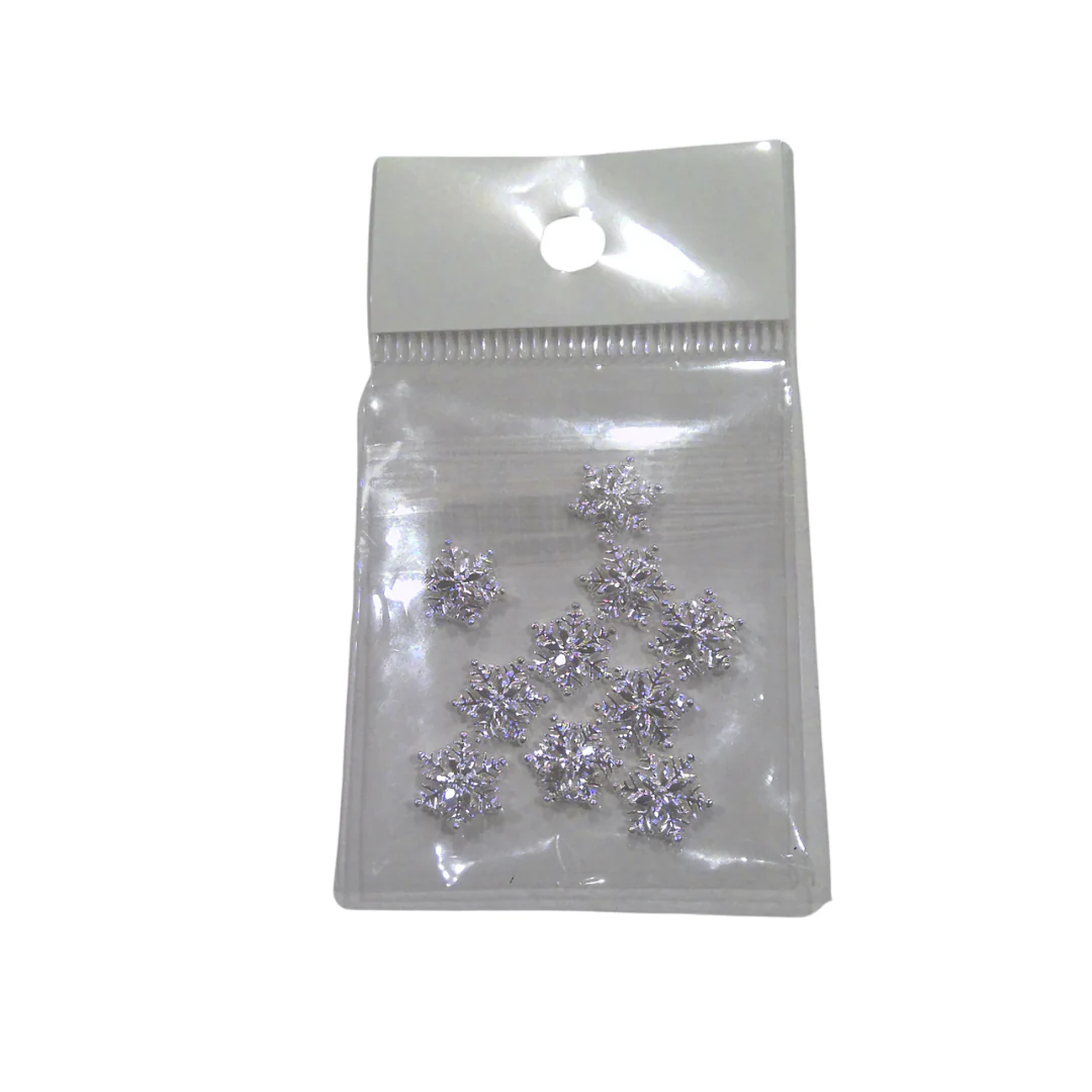 JNBS Nail Charm Festive Snowflake (10pcs/bag) (8818) - Image 2