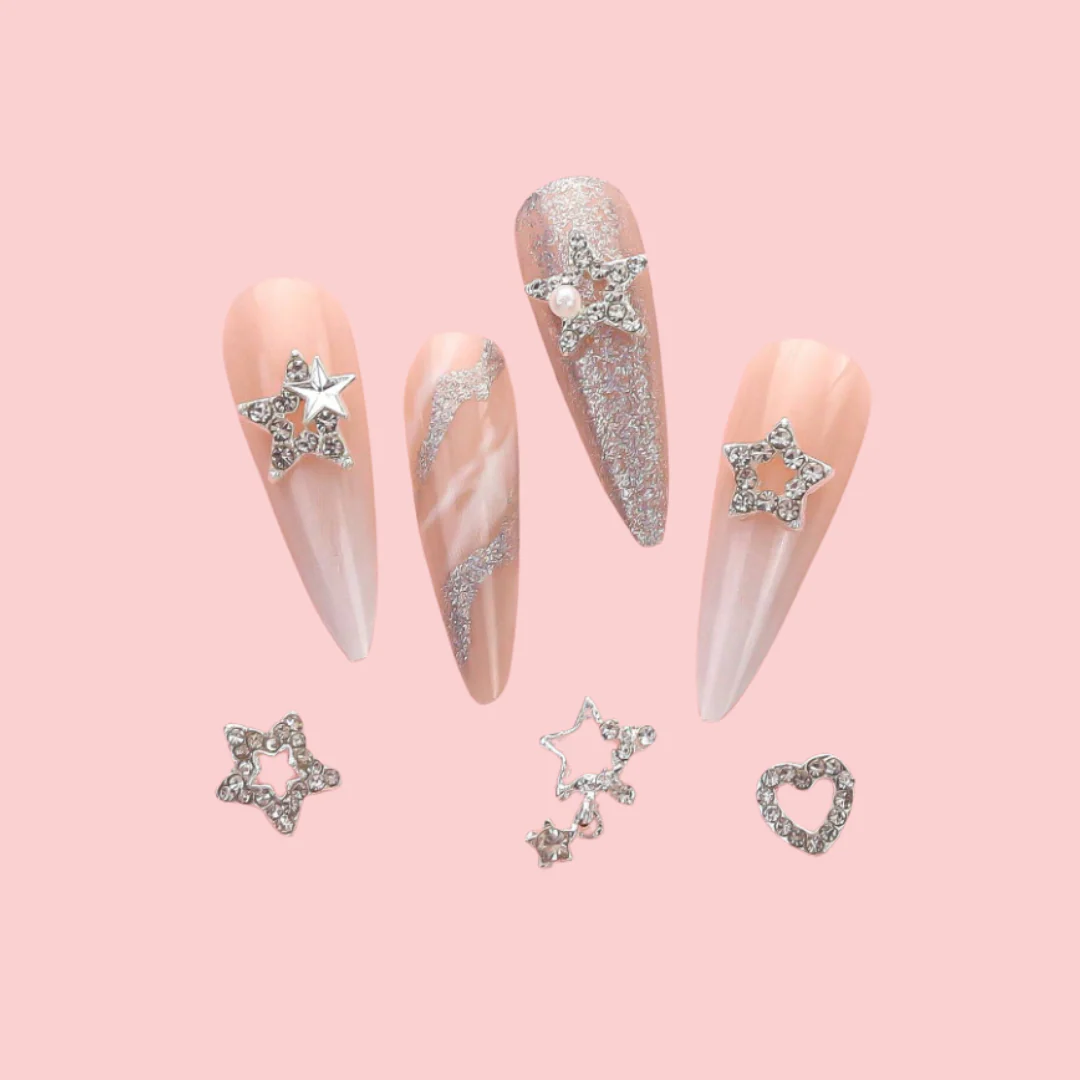 JNBS Nail Charm Gem Star & Heart 7350 (12pcs) - Image 3