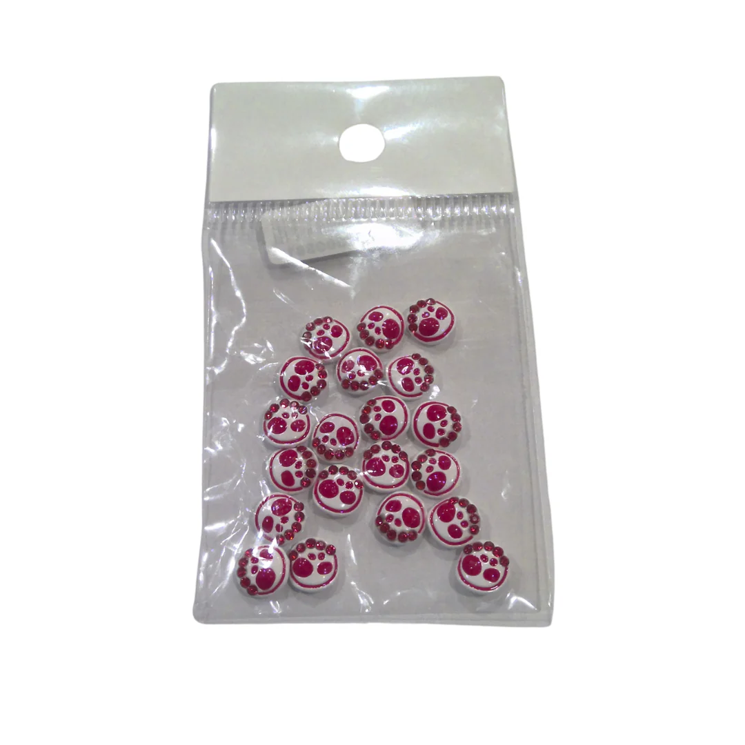 JNBS Nail Charm Halloween Red Skull (20pcs/bag) (8811) - Image 2