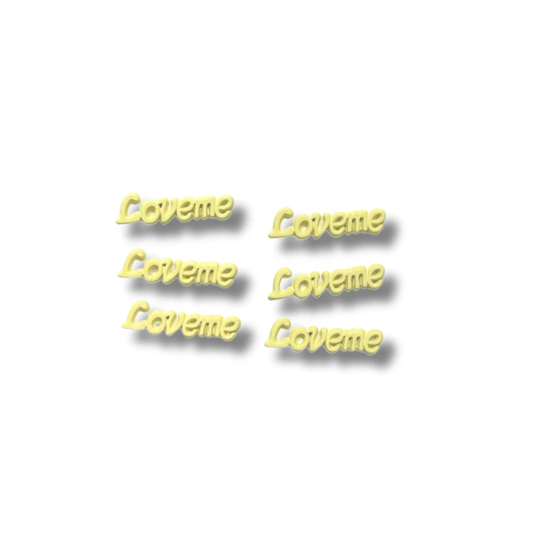 JNBS Nail Charm Love Me & Kiss Me 6pcs - Image 2