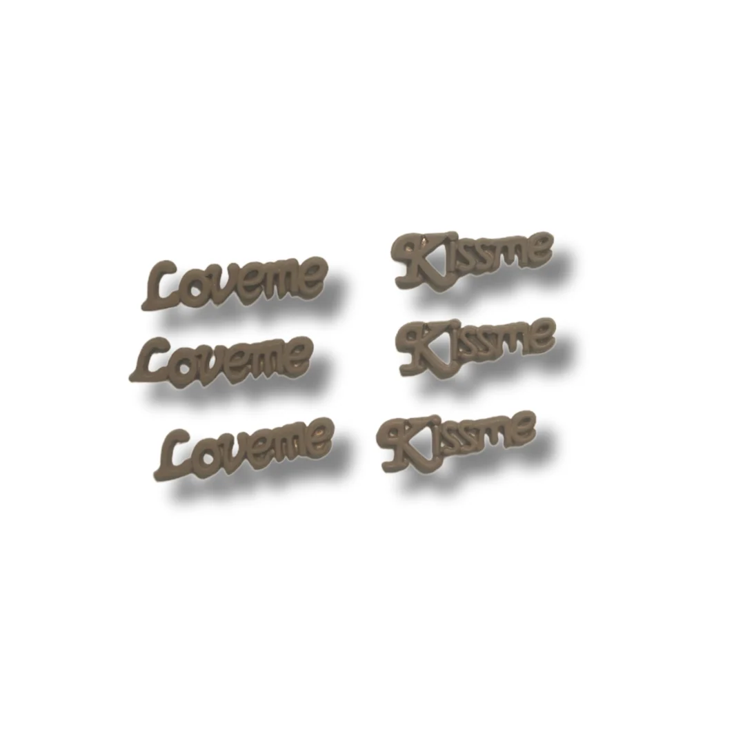JNBS Nail Charm Love Me & Kiss Me 6pcs - Image 3