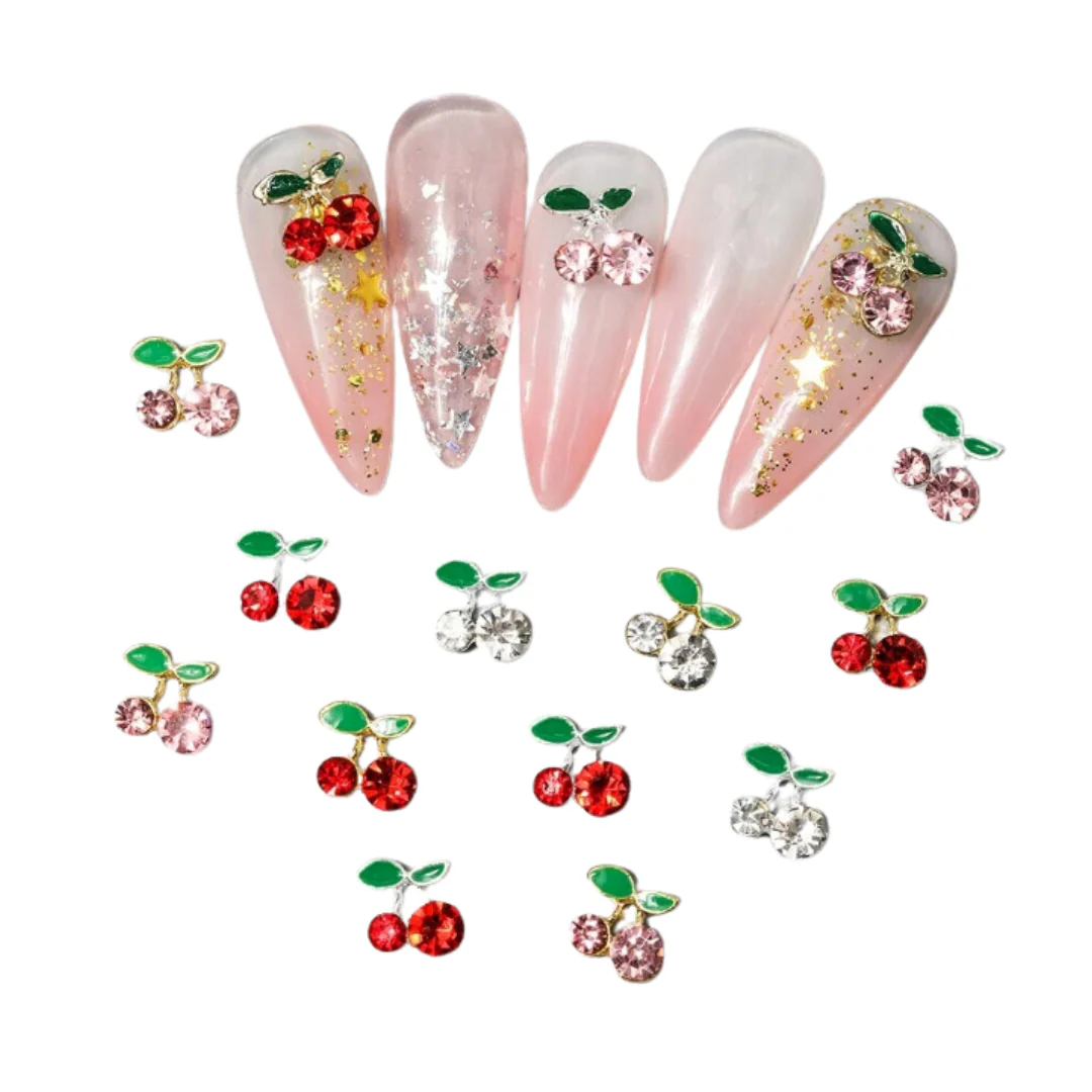 JNBS Nail Charm Rhinestone Cherry 7923 (6 Grids) - Image 3