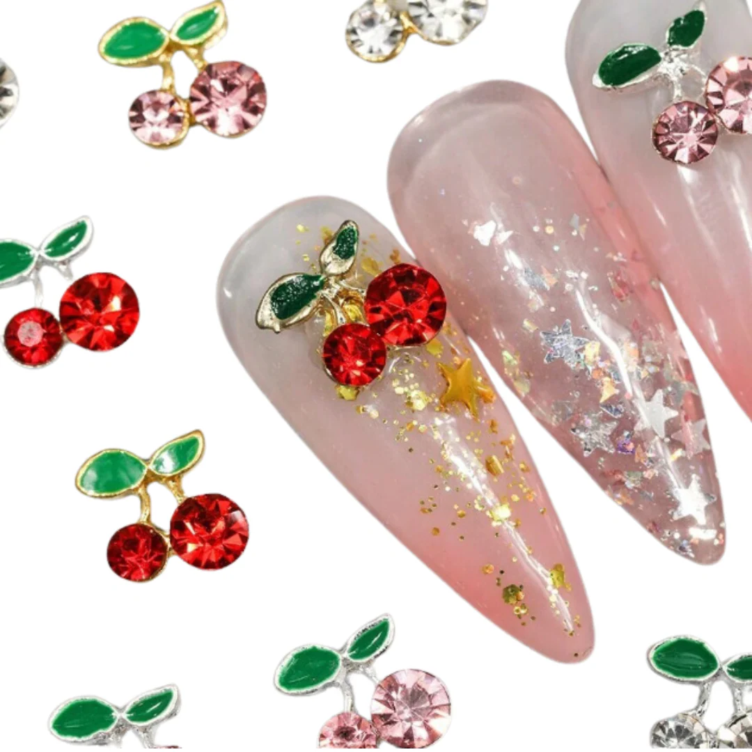 JNBS Nail Charm Rhinestone Cherry 7923 (6 Grids) - Image 4