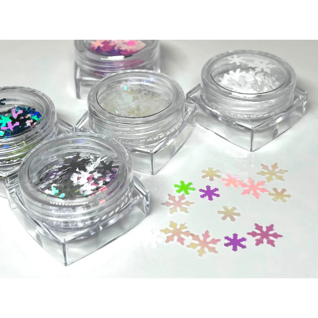 JNBS Nail Flakes Glitters Colorful Snowflakes - Image 2