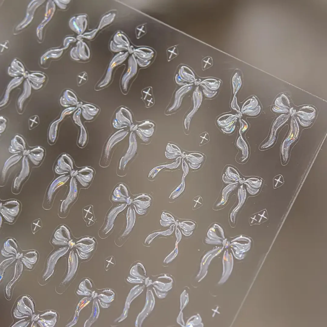 JNBS Nail Sticker Glitter Bow - Image 3