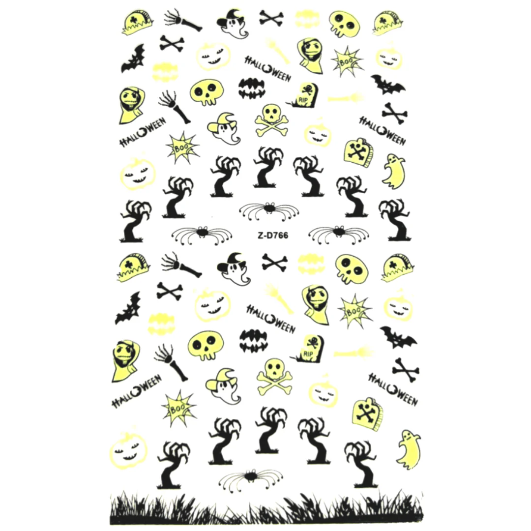 JNBS Nail Sticker Halloween Glow In The Dark - Image 3