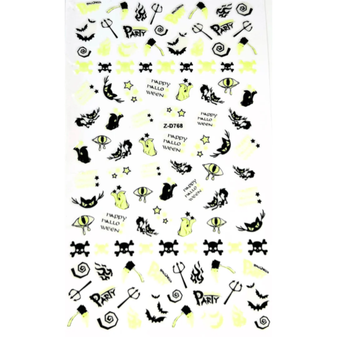 JNBS Nail Sticker Halloween Glow In The Dark - Image 5