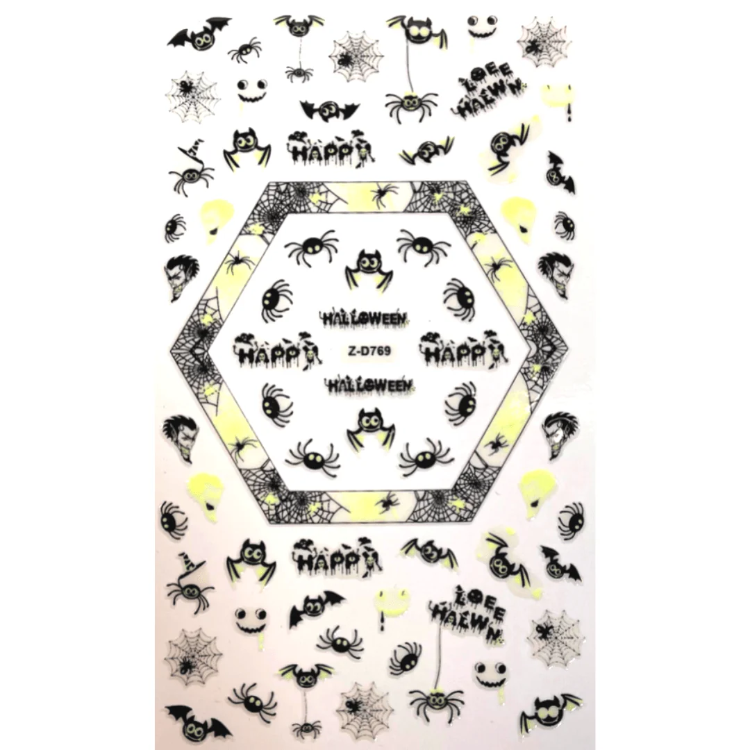 JNBS Nail Sticker Halloween Glow In The Dark - Image 6