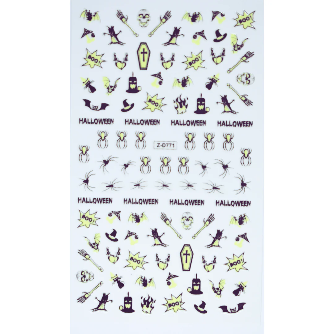 JNBS Nail Sticker Halloween Glow In The Dark - Image 8