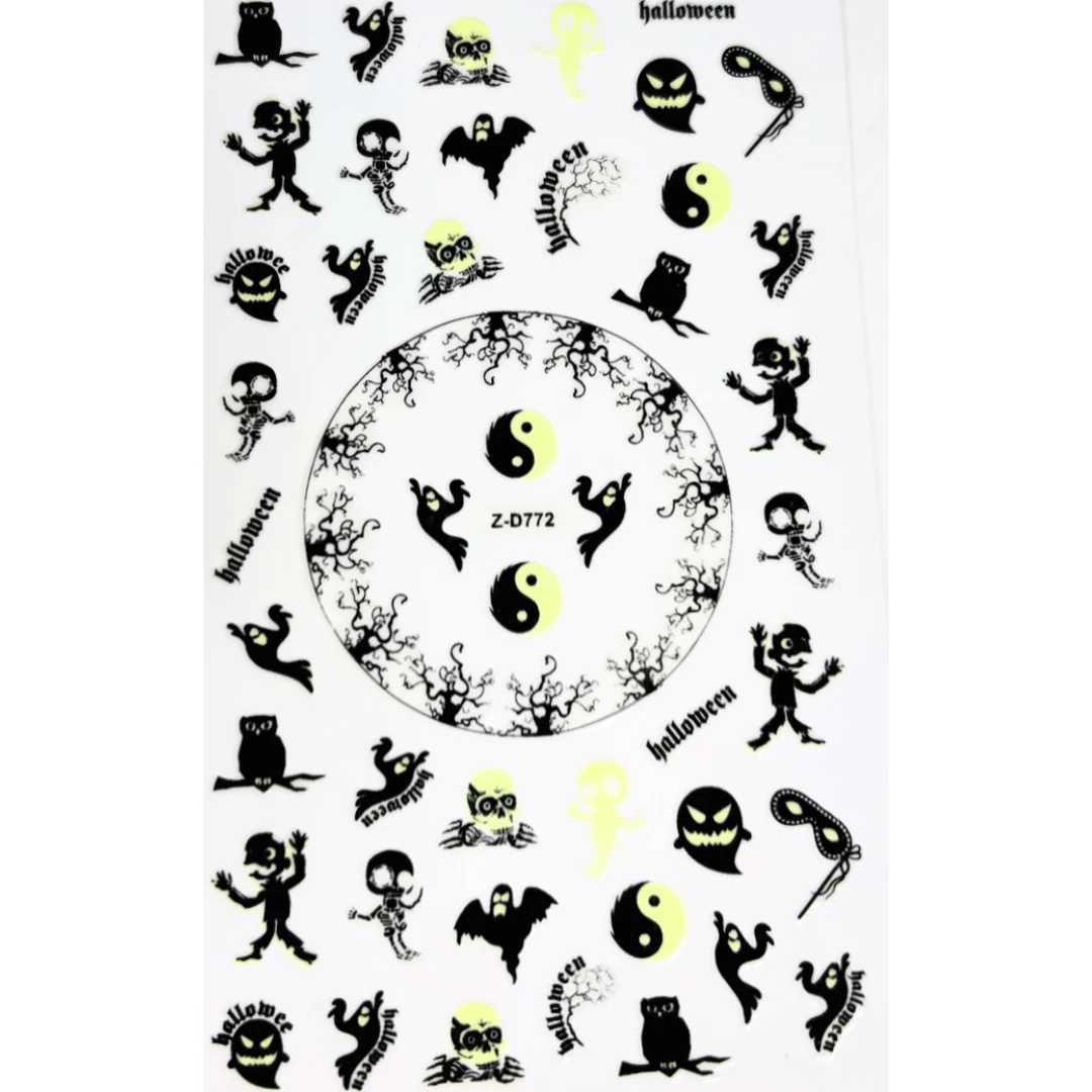 JNBS Nail Sticker Halloween Glow In The Dark - Image 9