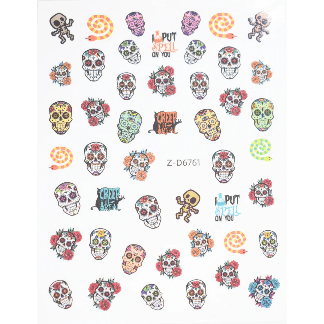 JNBS Nail Sticker Halloween Skeleton - Image 5