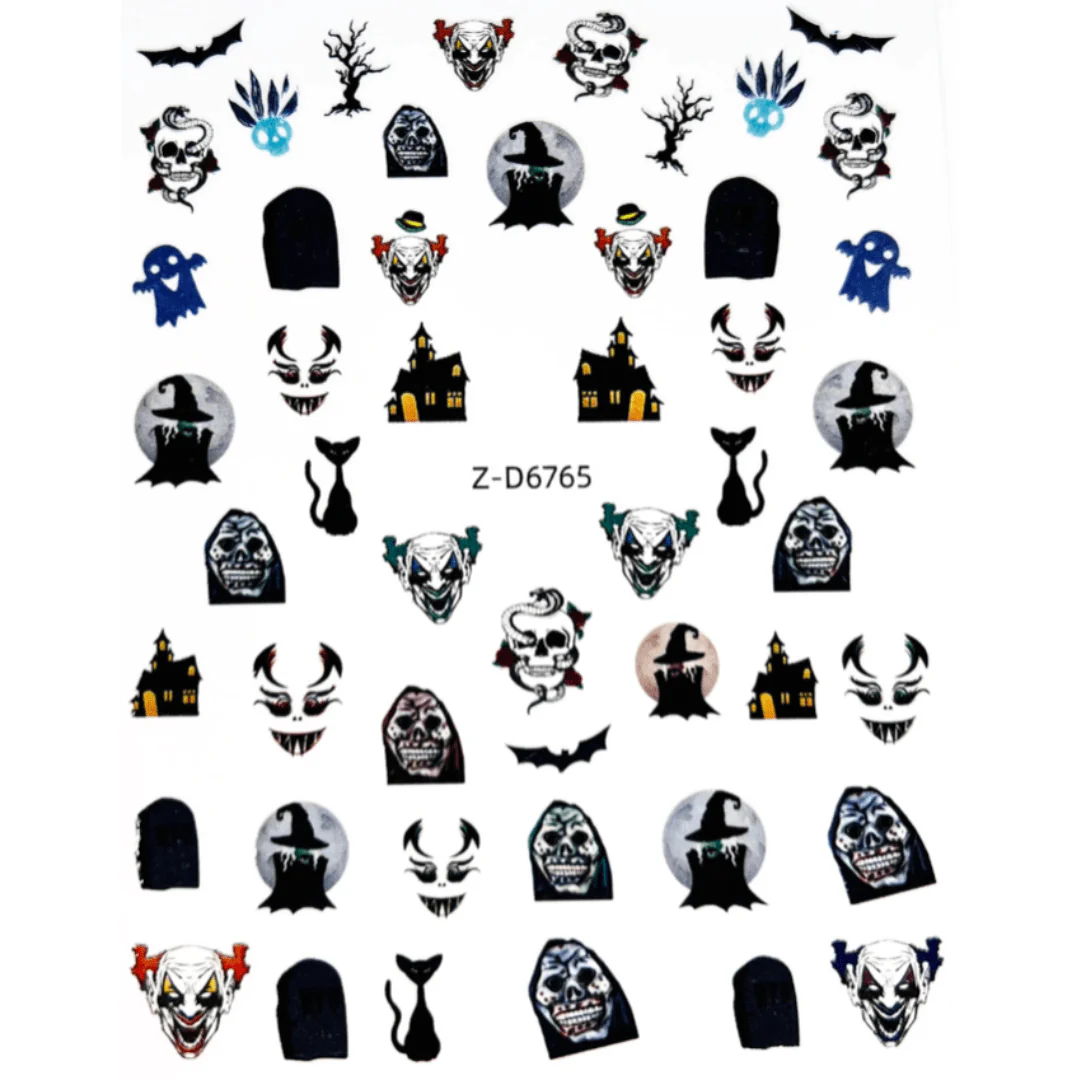 JNBS Nail Sticker Halloween Skeleton - Image 6