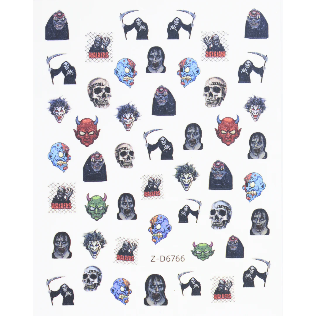 JNBS Nail Sticker Halloween Skeleton - Image 7