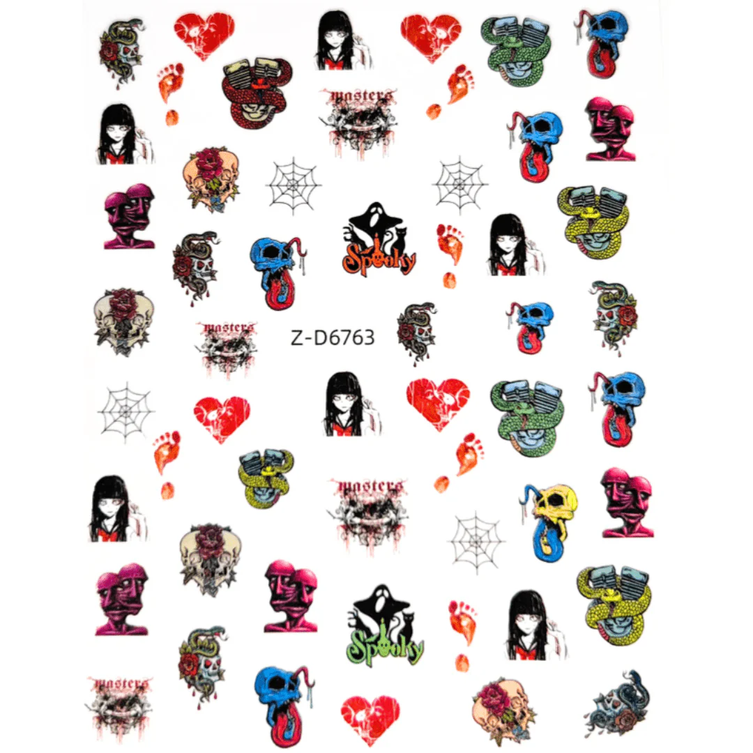 JNBS Nail Sticker Halloween Spooky - Image 7