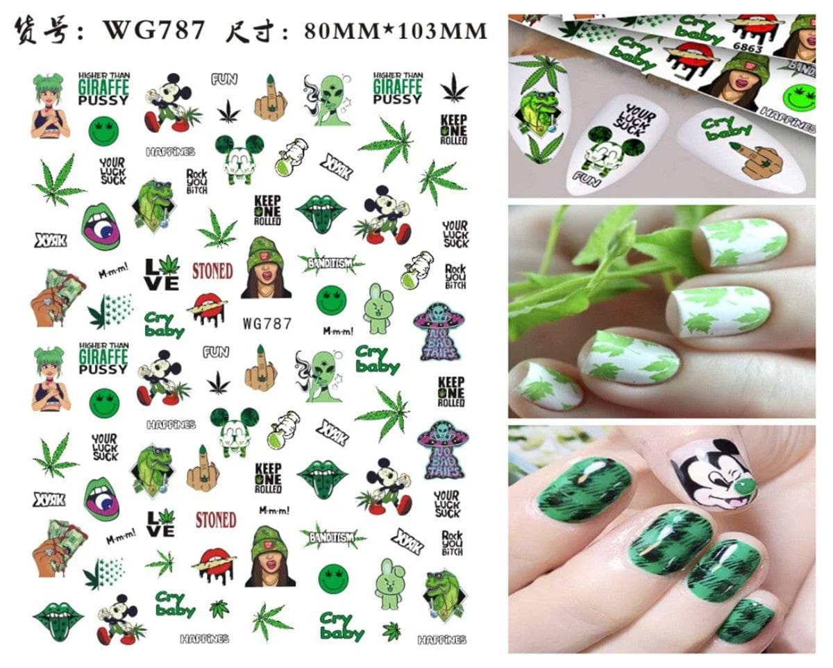 JNBS Nail Sticker Leaves - Image 2