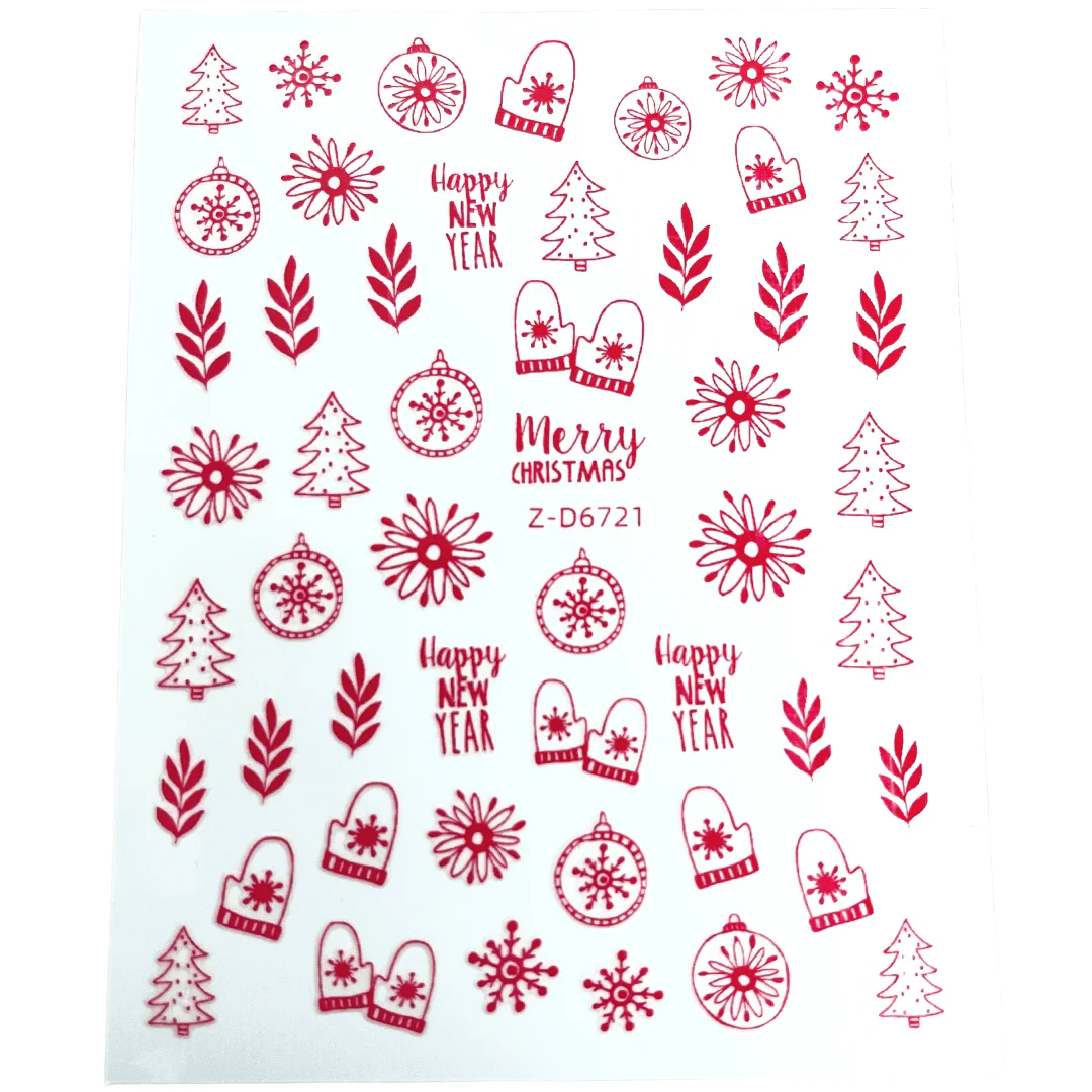 JNBS Nail Sticker Red Christmas - Image 2