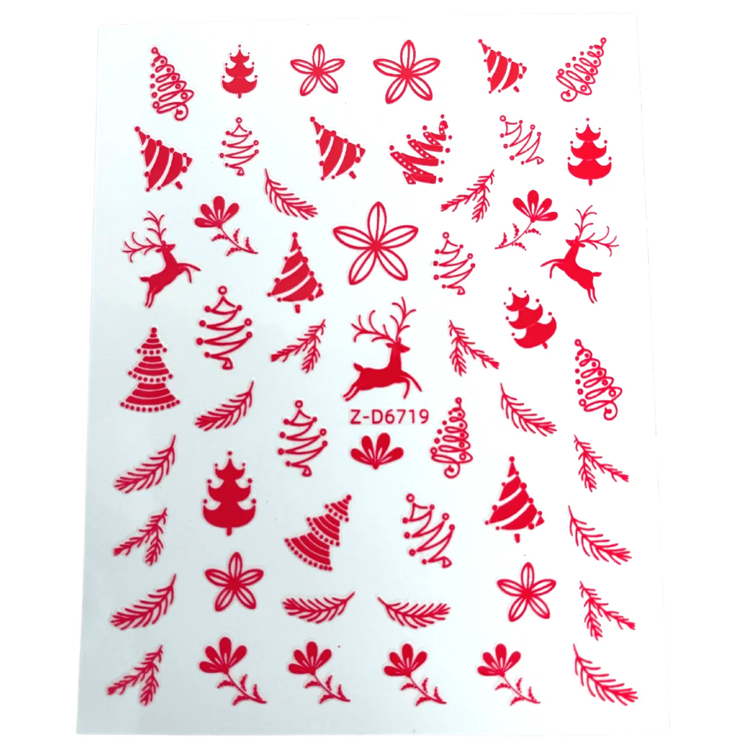 JNBS Nail Sticker Red Christmas - Image 3