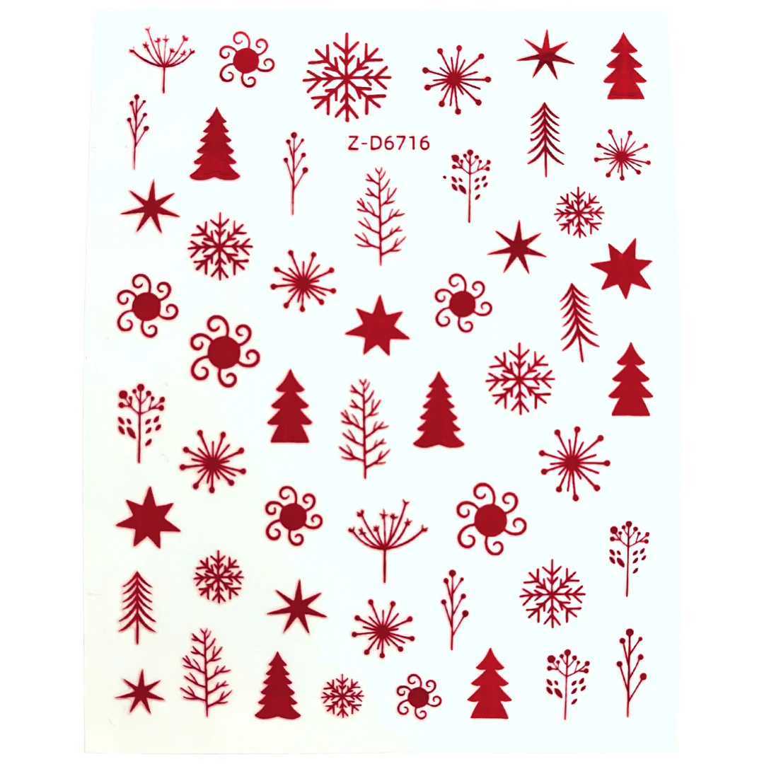 JNBS Nail Sticker Red Christmas - Image 4