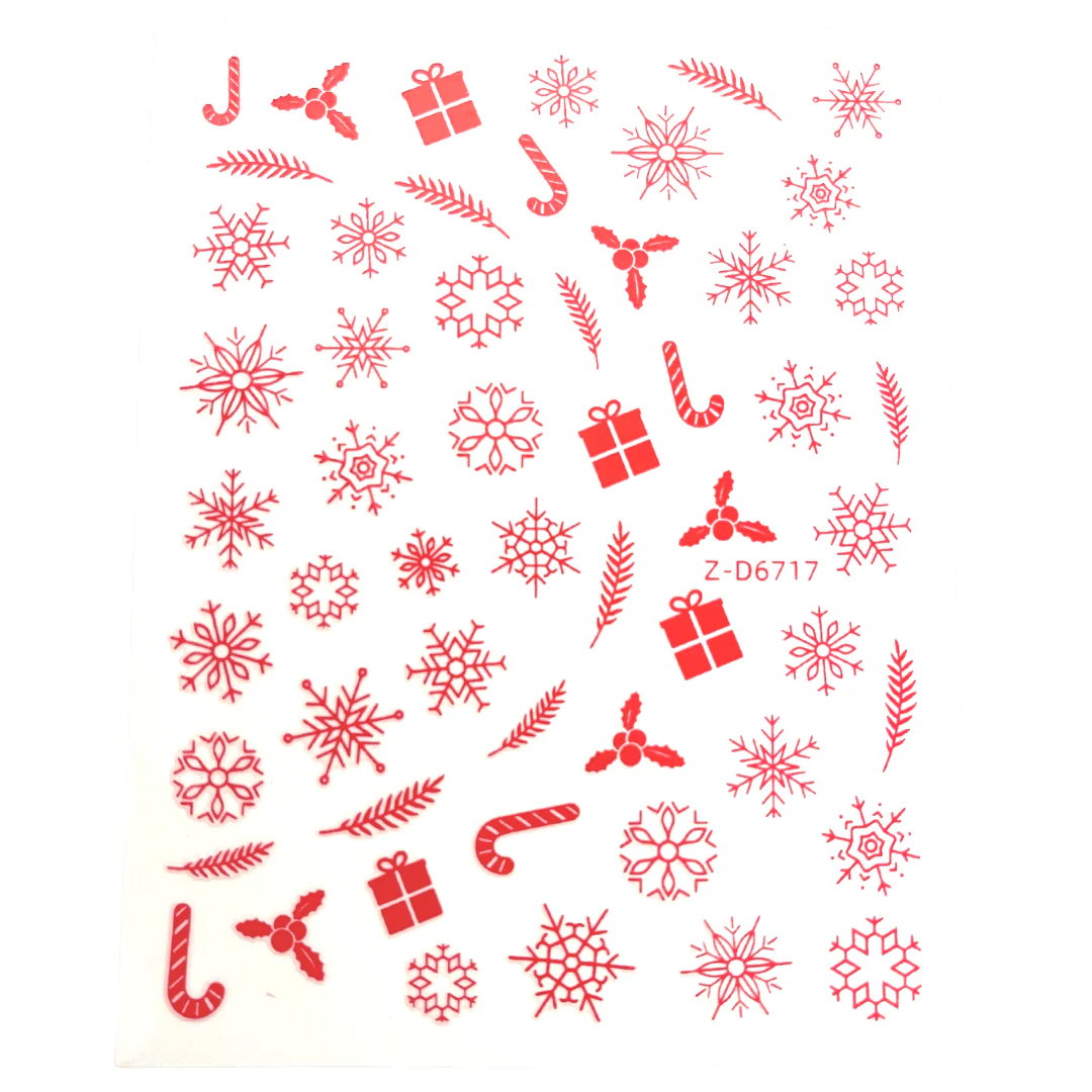 JNBS Nail Sticker Red Christmas - Image 6