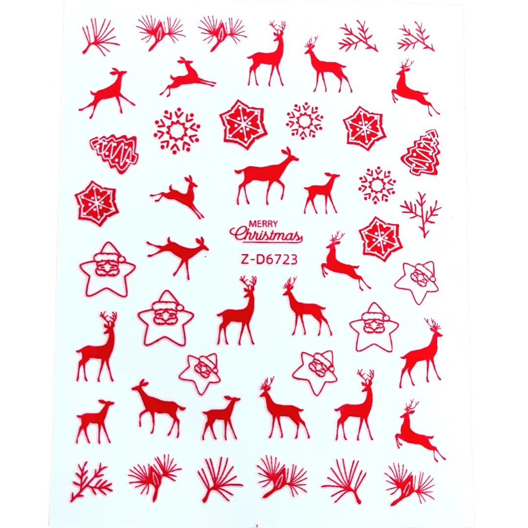 JNBS Nail Sticker Red Christmas - Image 8