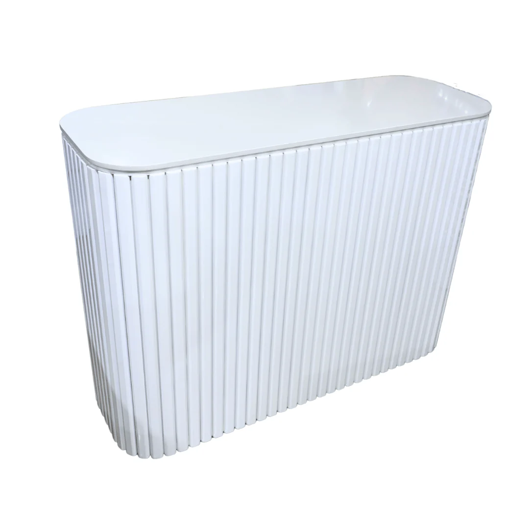 Nail White Tambour Reception Desk (Please Call JNBS to Order) - Image 2